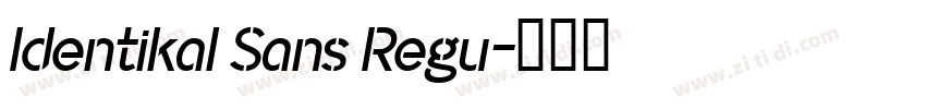 Identikal Sans Regu字体转换